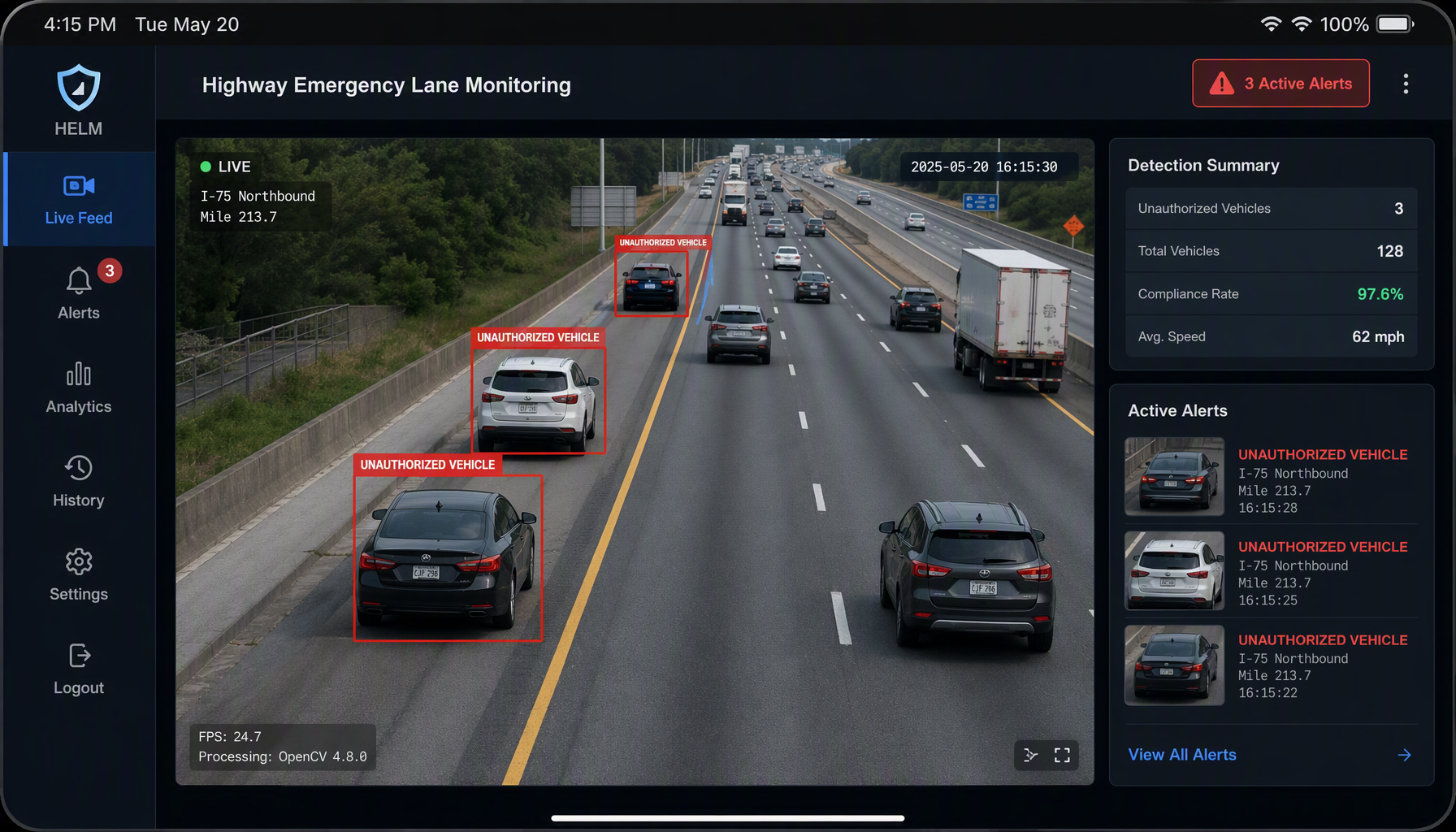 Emergency Lane Blocking